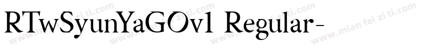 RTwSyunYaGOv1 Regular字体转换